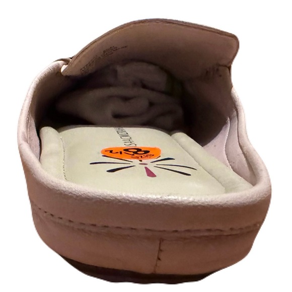 Isaac Mizrahi Live! Leather Mule Moccasins Rose/Pink with Gold Hardwear Size 8.5 - Picture 6 of 9